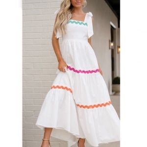 PALMS AWAY Sunny Day Feeling White Maxi Dress XS